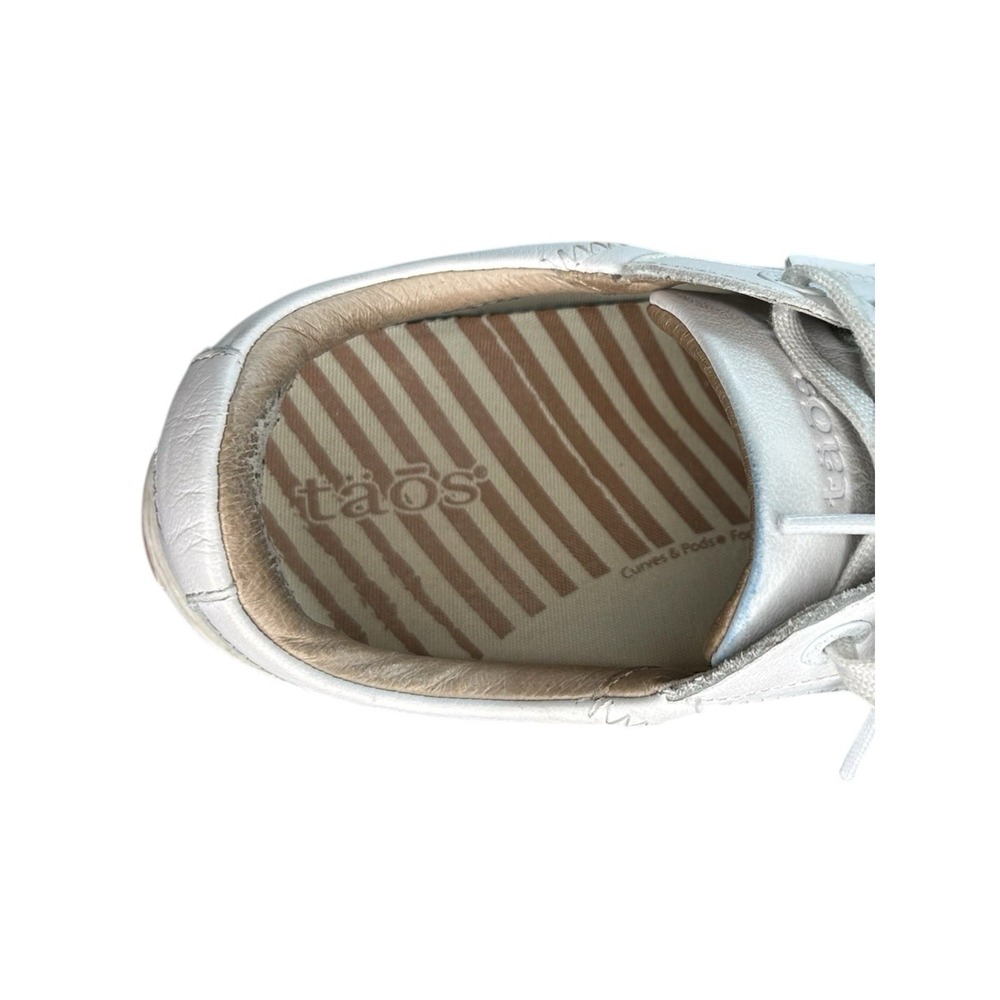 Taos Footwear Plim Soul Lux White Leather Sneakers Shoes Women's 10 PLX-13994A - Picture 7 of 12